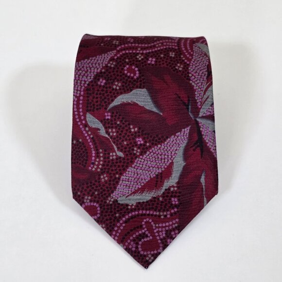 F. RVNCI Roma V. Condotti 92-93 Silk Tie Floral Hearts VTG Rare W 3.5 L 57.75 IN - Picture 13 of 16